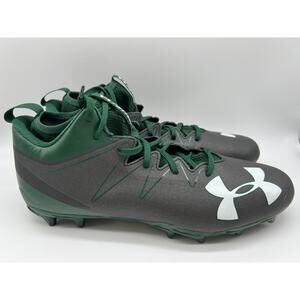 Under Armour Nitro Mid Green Black Men's Football Cleats 1290962 055 Sz 12 NEW🛒